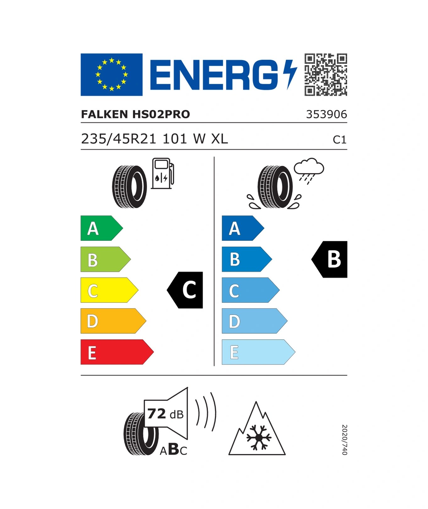 Falken 235/50R19 103V XL Eurowinter Hs02 Kış Lastiği 2025