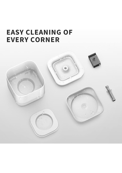 Eversweet Otomatik Kediler İçin Çeşme 1,85 L, Kablosuz Su Pompası, Ultra Sessiz İçme, 35db Akıllı Led Işıklı, Filtre Ünitesi 3.0