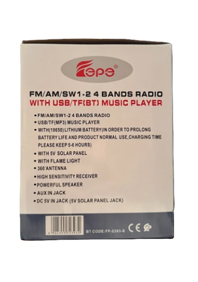 Fp-2393 Şömine Efektli Retro Bluetooth-usb-sd-fm Şarjlı/ Ledli Nostaljik Radyo Hoparlör