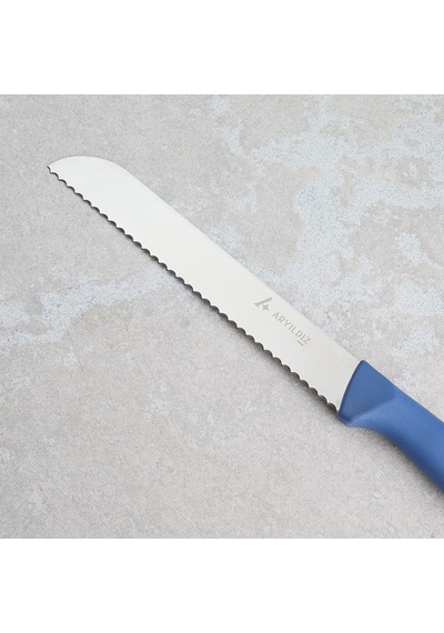 Aryıldız Rexa Tırtıklı Ekmek Bıçak Mavi 19 Cm Renkli