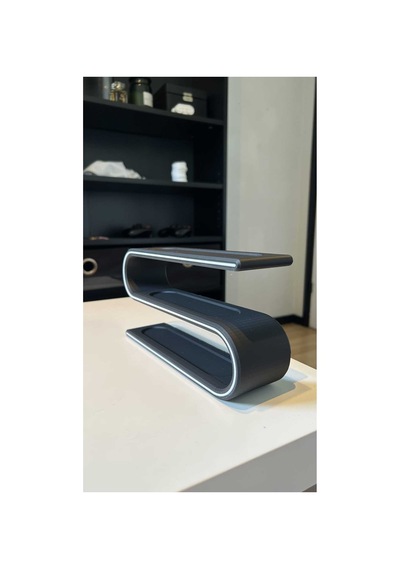 Modern Tasarım 3 Bölmeli Çok Amaçlı Tv Kumandalık Siyah Düzenleyici Organizer 25x13x6.5 Cm