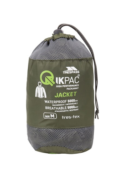Trespass Trespass Qikpac Jacket - Unisex Packaway Unisex Yeşil Yağmurluk Ms1 Yeşil