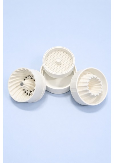 Baharat Öğütücü Grinder - 3d Baskı, Mıknatıslı Kapaklı Beyaz
