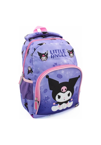 2 Gözlü Little Angle Kuromi Anaokulu Çantası - Çocuk Çanta - Kreş Çantası - Kuromi Çanta Mor