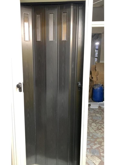 1sıra Camlı Karaağaç Ahşap Desenli Akordeon Kapı 72x215cm