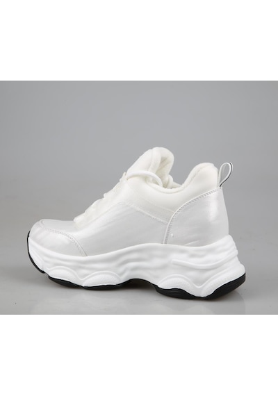 Guja 23k302 Dolgu Topuk Beyaz Kadın Sneakers 001