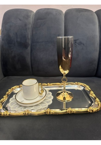 Paşabahçe Amore Gold 2'li Kahve Yanı Su Bardağı-2'li Amore Titanic Kahve Yanı Su Bardağı Seti