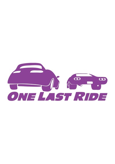 One Last Ride Araba Stickeri 17x17 Cm Mor