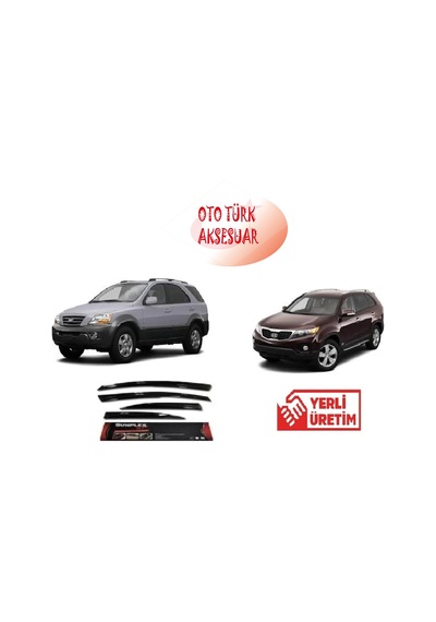 Kia Sorento 2007-2014 Mugen Cam Rüzgarlığı Ön-Arka Sunplex