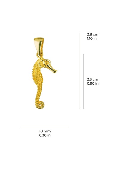 Goldkupe 14 Ayar Altın Denizatı Kolye Ucu 1,27 Gr-6571 Altın