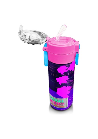 Coral High Kidsmor Pembe Anime Kedi Desenli Pipetli Ve Direkt İçim Çelik Termos 500 Ml 31954 Pembe