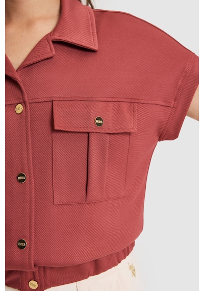 U.s. Polo Assn. Kadın Vişne Gömlek Örme 50325372-vr223