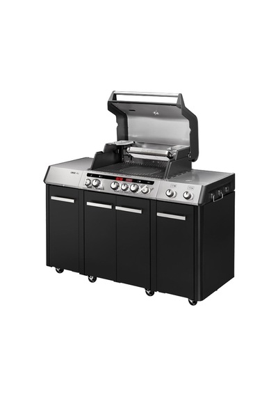 Uniq Pro 3 Ik Kitchen Cruster Gazlı Mangal Ve Fırın 24,9 Kw Siyah