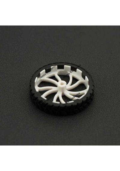 Dfrobot 2 Adet Çifti N20 Abs Kauçuk Tekerlek 43X9 MM