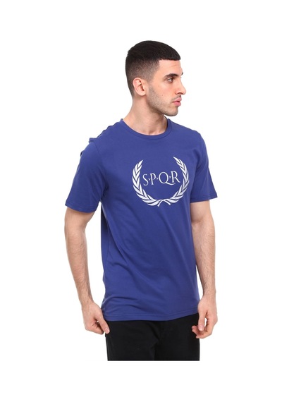 Spqr Erkek Pamuk T-shirt Ares İndigo İndigo