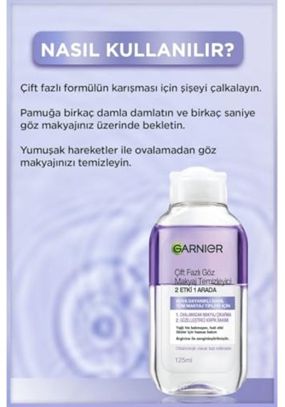 Çift Fazlı Göz Makyaj Temizleyicisi 2 Etki 1 Arada 125ml