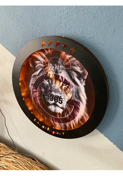 Galatasaray Baskılı Bluetooth Bağlantılı Rgb Led Işıklı Tablo
