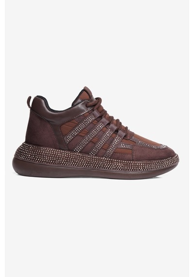 Mubiano Kadın Paraşüt Sneaker Süet Detaylı Taşlı Günlük Spor Ayakkabı Vona Kahverengi Mubiano Kadın Paraşüt Sneaker Süet Detaylı Taşlı Günlük Spor Ayakkabı Vona Kahverengi