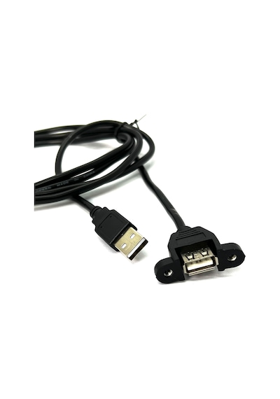 Panel Tipi Dişi Erkek Usb Vidalı 2 Metre Usb Extension Usb Panel