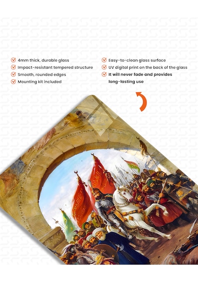 Fatih Sultan Mehmet İstanbul Un Fethi Cam Tablo