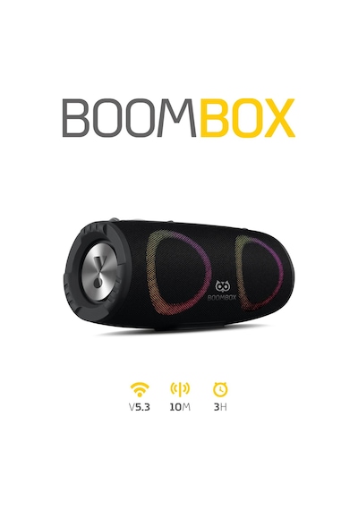 Powerway Boombox 30W Çift Bass Led Işıklı Bluetooth Hoparlör & Ses Bombası