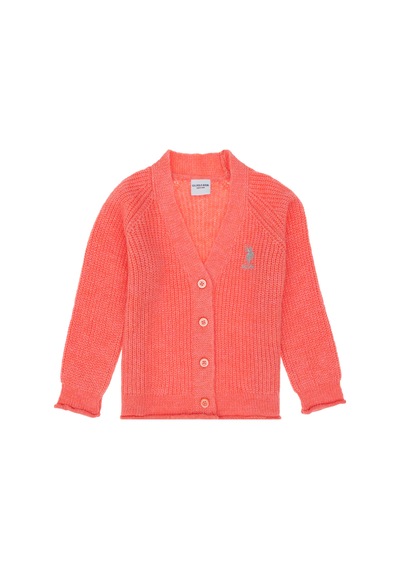 U.S. Polo Assn. Kız Çocuk Nar Çiçeği V Yaka Triko Hırka 50297178-VR239