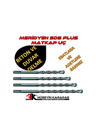 Meridyen Sds Plus Matkap Uç Beton ve Duvar Delme için 9 X 160 MM
