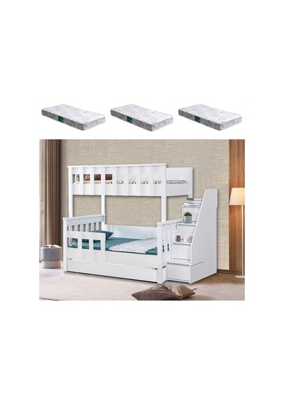 Ranza, Diva Mdf Profil Ayrılabilir 3lü Ranza 3 Adet Comfort Yatak 90 X 190 CM