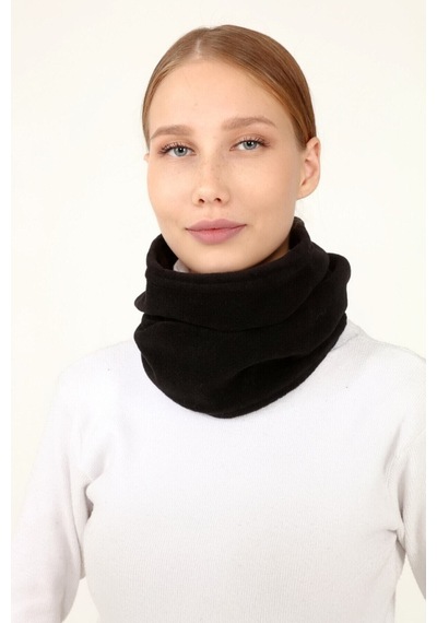 Seva Unisex Siyah Polar Boyunluk Ve Bere