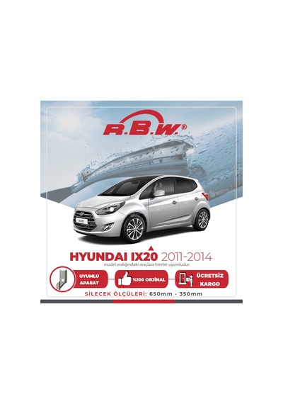 RBW Hyundai iX20 2011 - 2014 Ön Muz Silecek Takımı