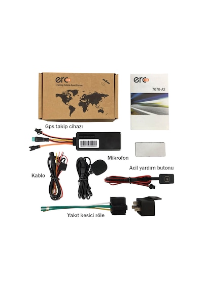 Erctec A2 Gps Araç Takip Cihazı Motor Blokajlı Full Set