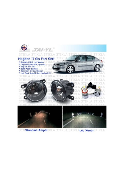 Renault Megane 2004-2008 Beyaz Led Xenon Sis Farı Seti