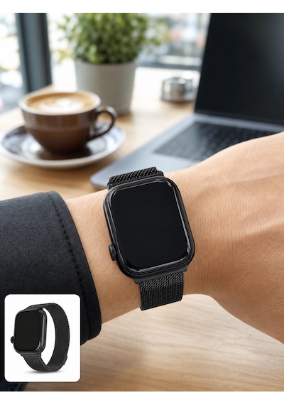 Amoled Ekranlı Bluetooth Aramalı 3 Kordonlu Akıllı Saat - Lisinya