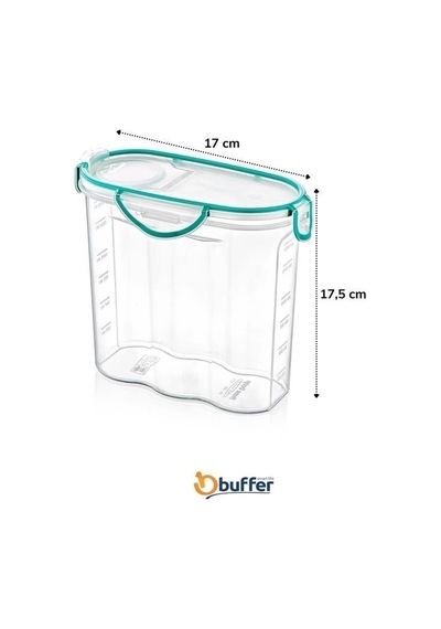 Buffer Kilitli Kapaklı Contalı Hava,su Sıvı Geçirmez 1,7 Litre Erzak Saklama Kabı-sa585 Çok Renkli