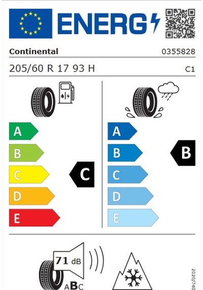 Continental 205/60R17 93H M+S 3Pmsf Fr Wintercontact Ts 870P Kış Lastiği 2025