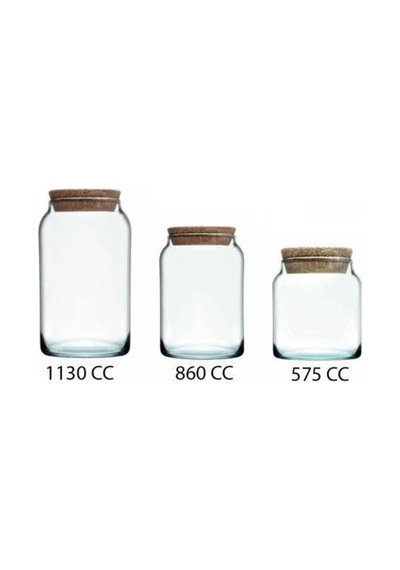 Aware Collection Mantar Kapaklı Kavanoz 3 Lü 43573+43583+43593 Yeşil