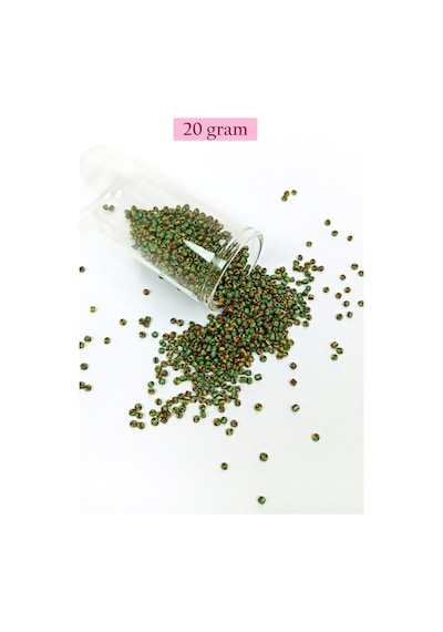 Dökme Cam Kum Boncuk 11/0 2 Mm - 4 Renk - Toplam 80 Gram - Bnc400