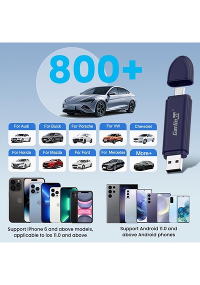 Ayrex Carlinkit 5.0 Se Pro Kablosuz Android Otomatik Ve Carplay Adaptörü, Oem Araçlar İçin Kablolu Kablosuza Dönü