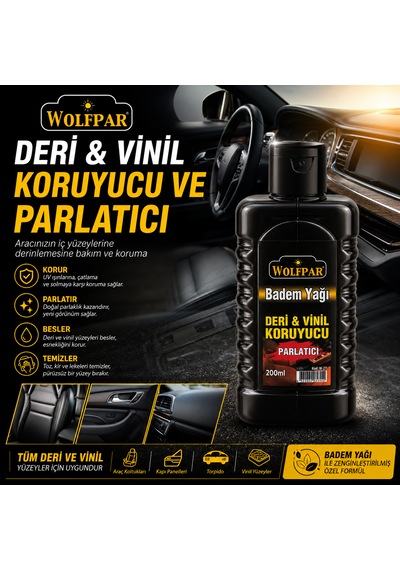 Deri Vinil Koruyucu Parlatıcı Badem Yağlı 1