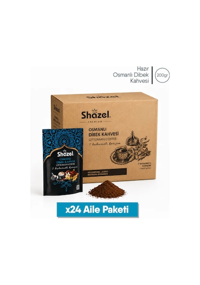 Shazel Hazır Osmanlı Dibek Kahvesi Doypack 200 Gr 24 Adet Öğütülmüş