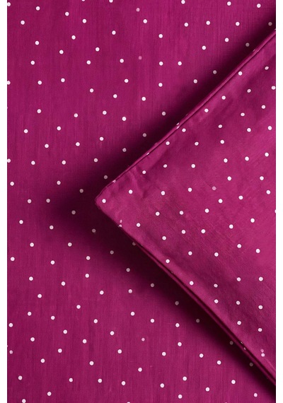 Mürdüm Pois Rosa %100 Pamuklu Bebek Nevresim Takımı