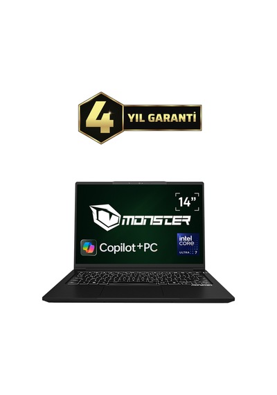 Monster Huma H4 V7.1.1 Ultra 7 256V 16 GB 1 TB SSD 14" W11H Dizüstü Bilgisayar