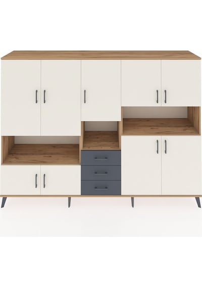 Hyperion Dolap 13 Raflı 3 Çekmeceli 9 Kapaklı 220x44x163 Çam-ayta Çam-aytaşı/antrasit Hyperion Dolap 13 Raflı 3 Çekmeceli 9 Kapaklı 220x44x163 Çam-ayta Çam-aytaşı/antrasit