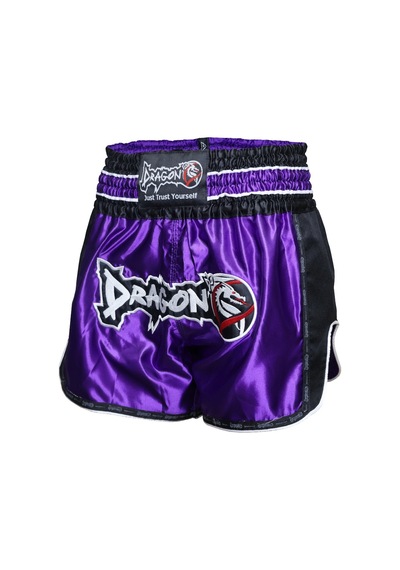 Dragondo Mt3075 Retro Neo Muaythai Şortu Mor Muay Thai Şort Mor