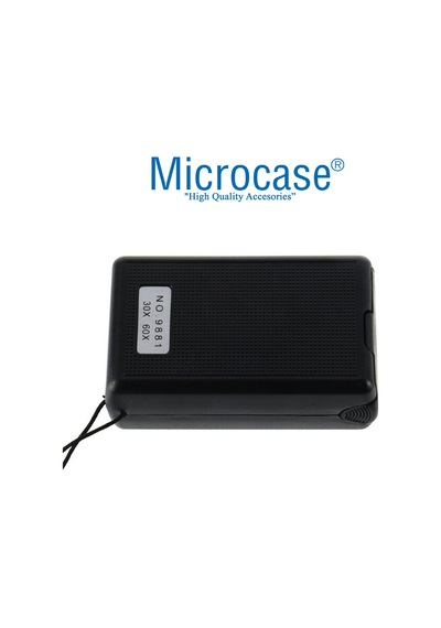 Microcase Mor Işıklı Çift Gözlü 60x 30x Büyütme Büyüteç Model By9