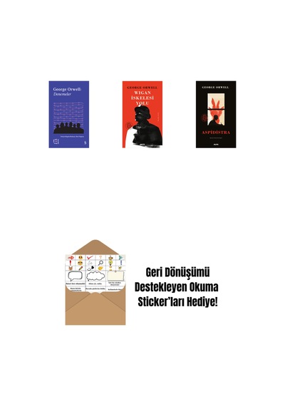 Everest Açıkhava 24 - Denemeler + Wigan İskelesi Yolu Ciltli + Aspidistra Ciltli + Okuma Sticker'ları