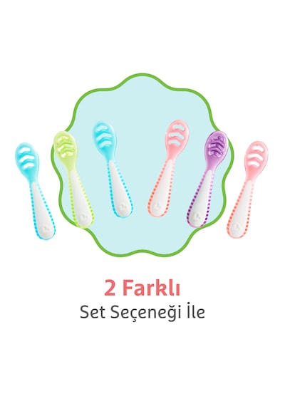 Munchkin Gentle Dip İlk Bebek Kaşığı 3'lü Set 4 Ay+ Aşamalı Beslenme Bpa İçermez Unisex Mavi-yeşil Mavi - Yeşil