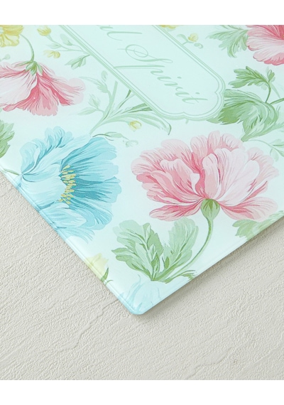 English Home Floral Spirit Cam Kesme Tahtası 25x35 Cm Pembe - Mavi