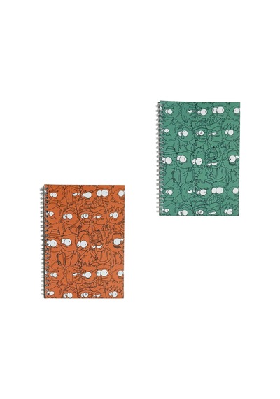 A5 Spiralli Kafalar Defter 40 Yaprak 4'lü Tamamı Çizgisiz