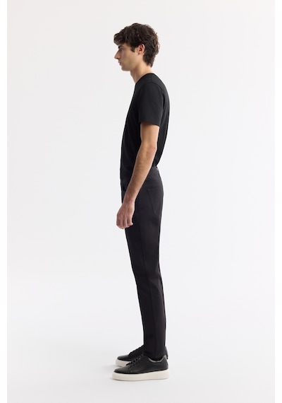 Avva Erkek Siyah Soft Touch Pamuklu Slim Fit Pantolon B003038